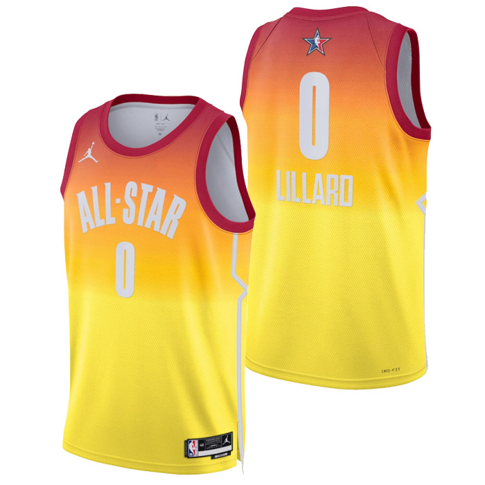 camiseta damian lillard nba all-star de 0 hombre 2023 naranja