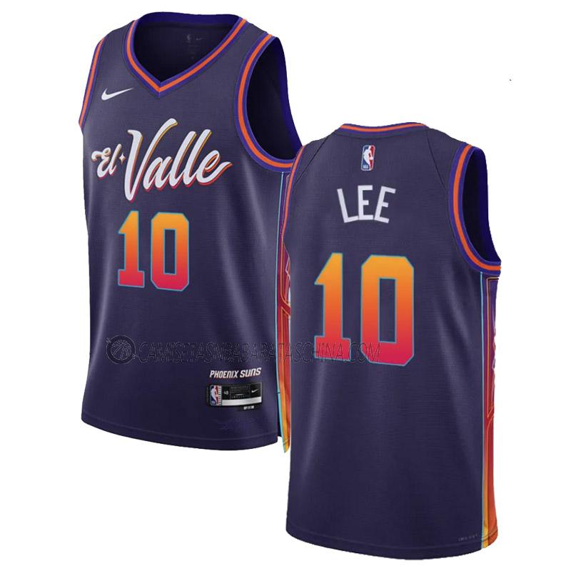 camiseta damion lee phoenix suns de 10 hombre city edition 2023-24 p煤rpura