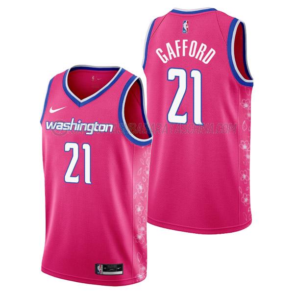 camiseta daniel gafford washington wizards de 21 hombre city edition 2023 rosa