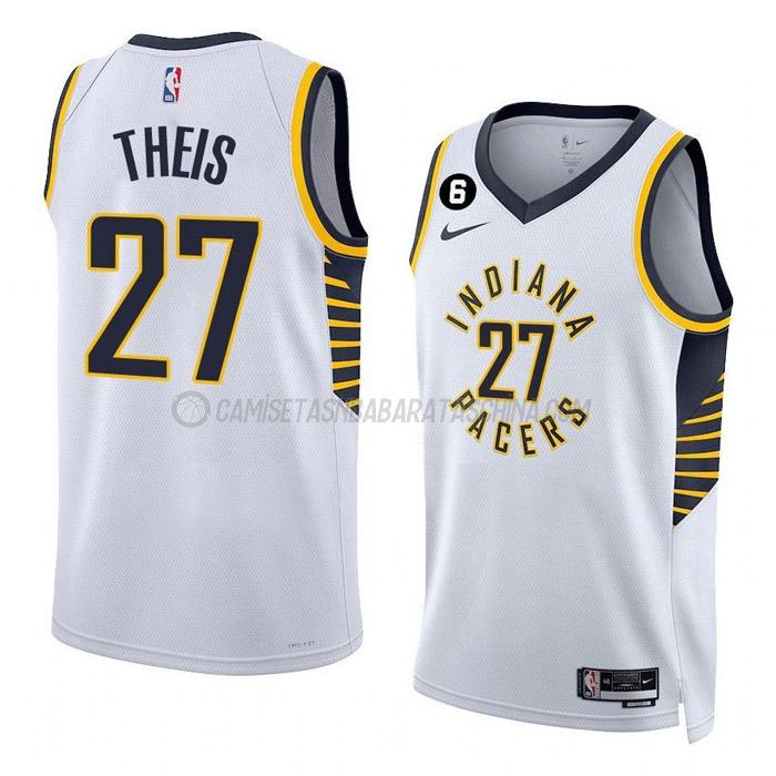 camiseta daniel theis indiana pacers de 27 hombre association edition 2023 blanco