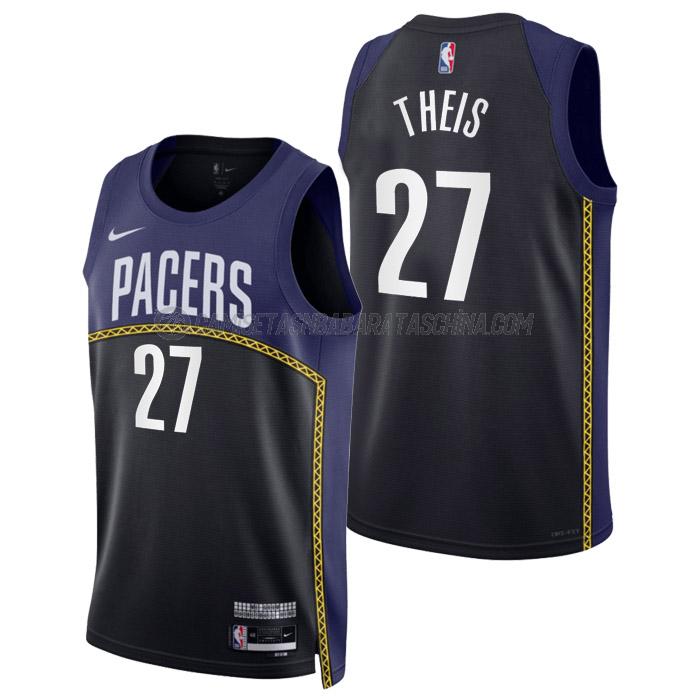 camiseta daniel theis indiana pacers de 27 hombre city edition 2023 negro