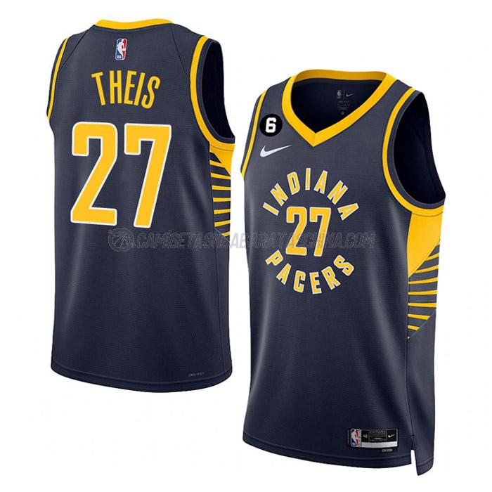 camiseta daniel theis indiana pacers de 27 hombre icon edition 2023 azul marino