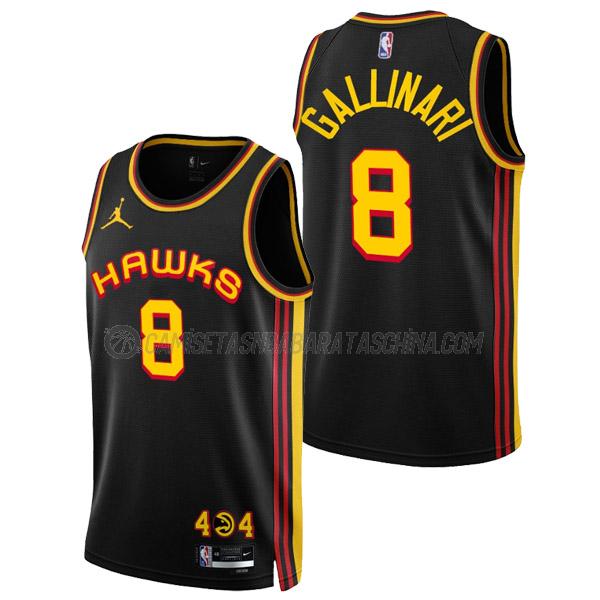 camiseta danilo gallinari atlanta hawks de 8 hombre statement edition 2023 negro