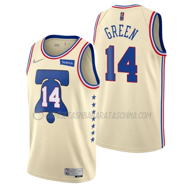 camiseta danny green philadelphia 76ers de 14 hombre earned edition 2021 crema