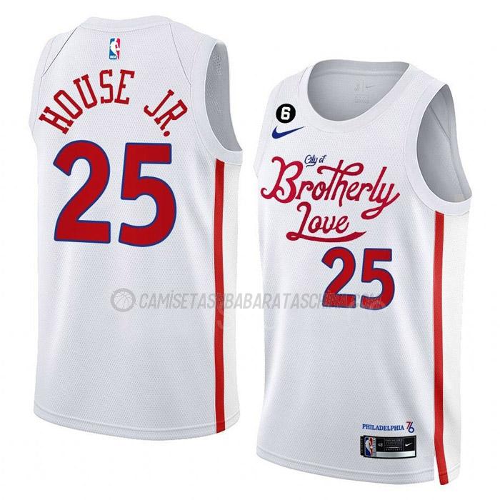 camiseta danuel house jr philadelphia 76ers de 25 hombre city edition 2023 blanco