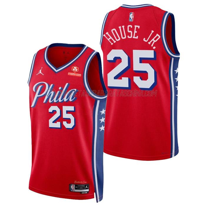 camiseta danuel house jr philadelphia 76ers de 25 hombre statement edition 2023 rojo