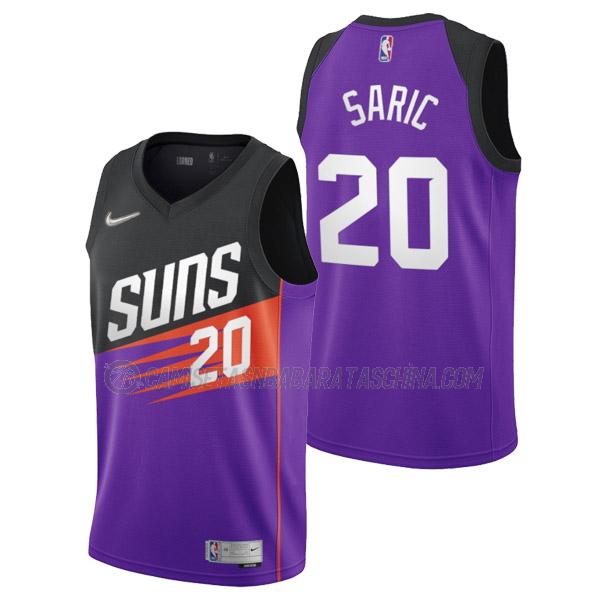 camiseta dario saric phoenix suns de 20 hombre earned edition 2022 púrpura