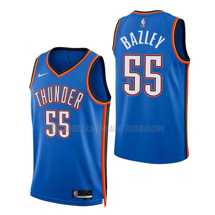 camiseta darius bazley oklahoma city thunder de 55 hombre icon edition 2023 azul