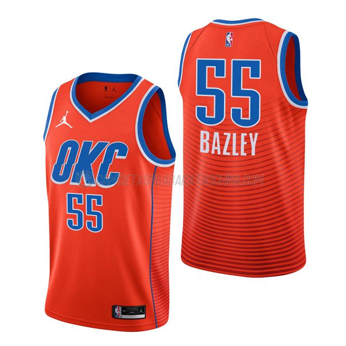 camiseta darius bazley oklahoma city thunder de 55 hombre statement edition 2023 naranja