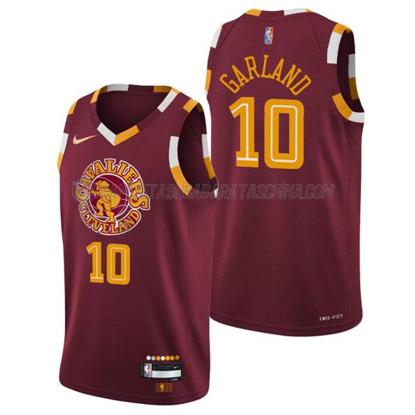 camiseta darius garland cleveland cavaliers de 10 hombre city edition 2022 rojo