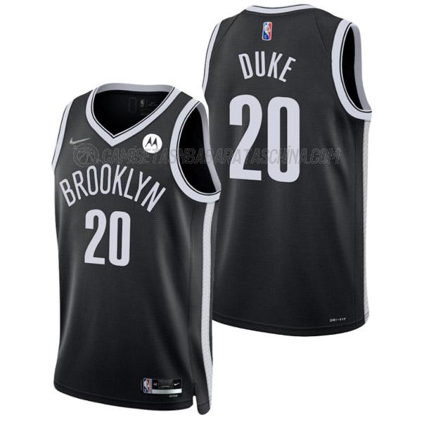 camiseta david duke brooklyn nets de 20 hombre icon edition 2022 negro