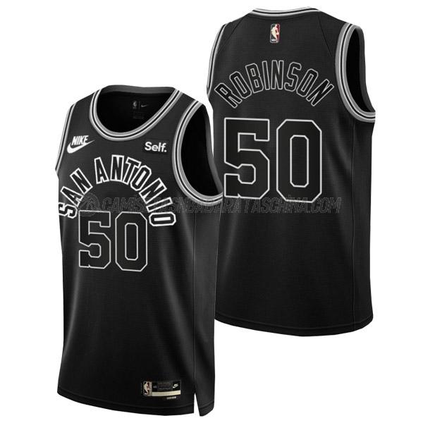 camiseta david robinson san antonio spurs de 50 hombre classic edition 2023 negro