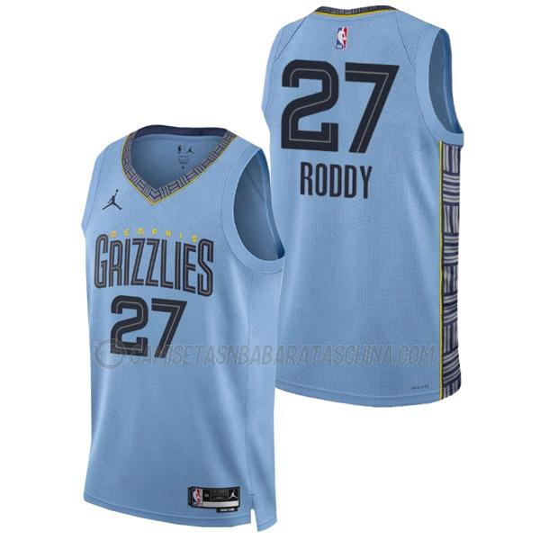 camiseta david roddy memphis grizzlies de 27 hombre statement edition 2023 azul