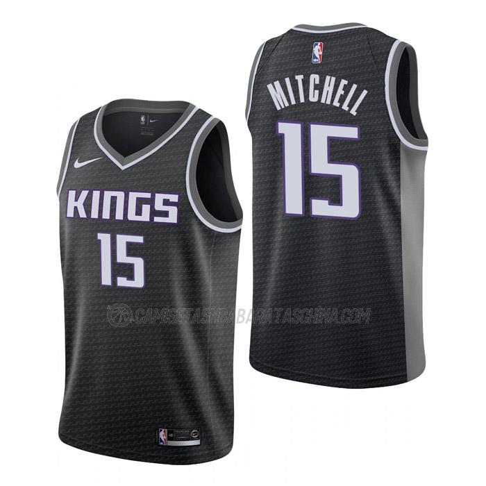 camiseta davion mitchell sacramento kings de 15 hombre statement edition 2023 negro