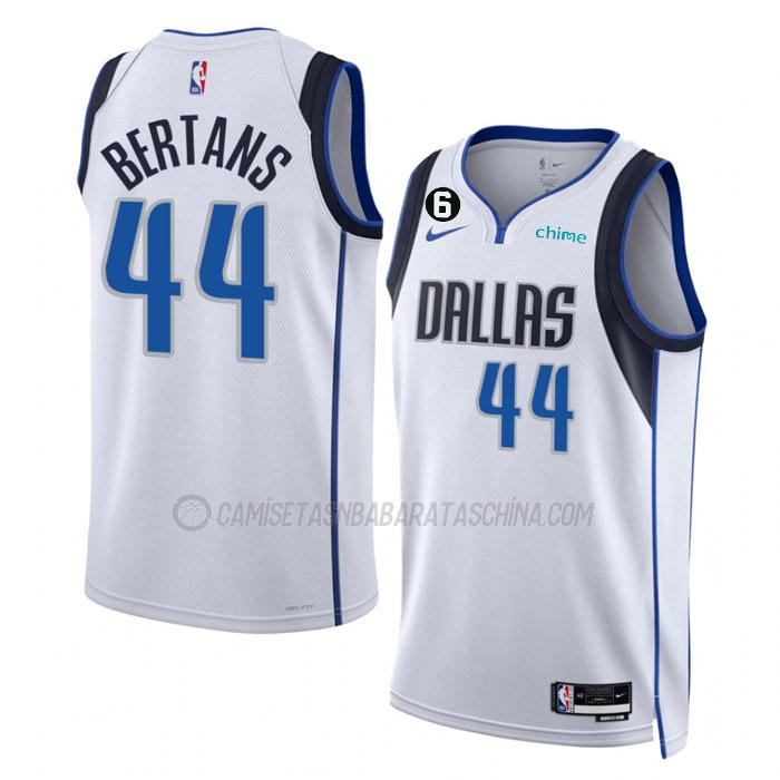 camiseta davis bertans dallas mavericks de 44 hombre association edition 2023 blanco