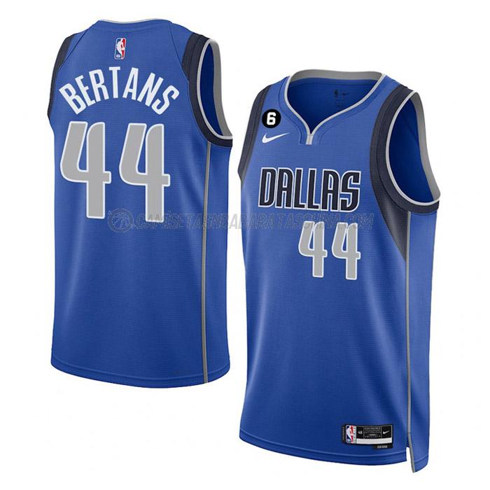 camiseta davis bertans dallas mavericks de 44 hombre icon edition 2023 azul