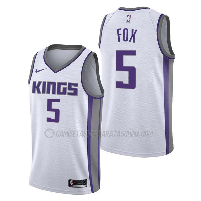 camiseta de'aaron fox sacramento kings de 5 hombre association edition 2023 blanco