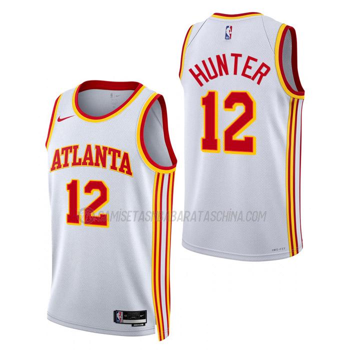 camiseta de'andre hunter atlanta hawks de 12 hombre association edition 2023 blanco