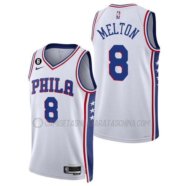 camiseta de'anthony melton philadelphia 76ers de 8 hombre association edition 2023 blanco