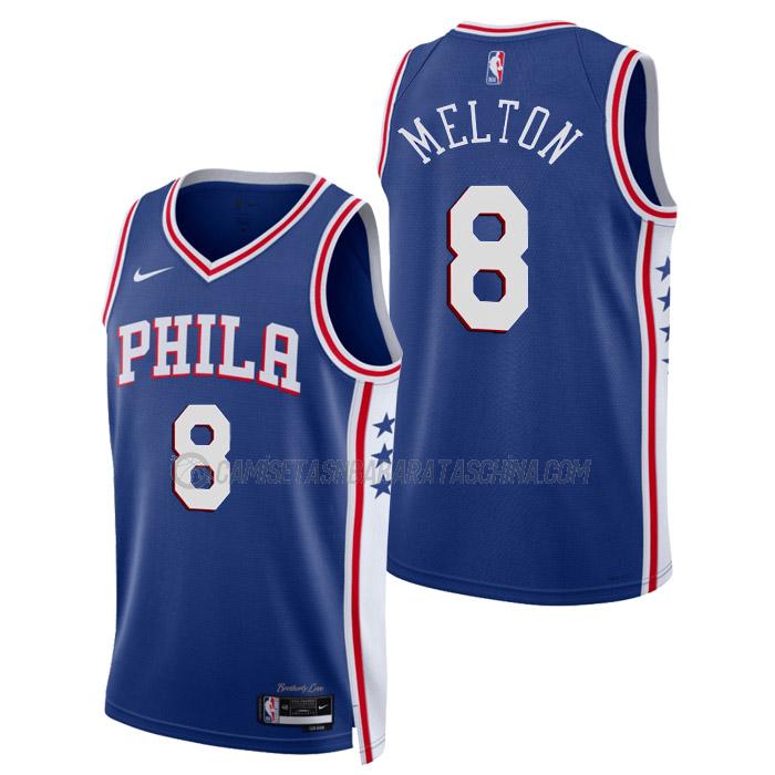 camiseta de'anthony melton philadelphia 76ers de 8 hombre icon edition 2023 azul