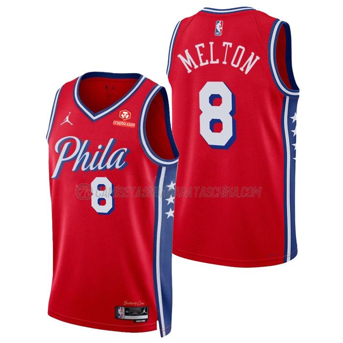 camiseta de'anthony melton philadelphia 76ers de 8 hombre statement edition 2023 rojo