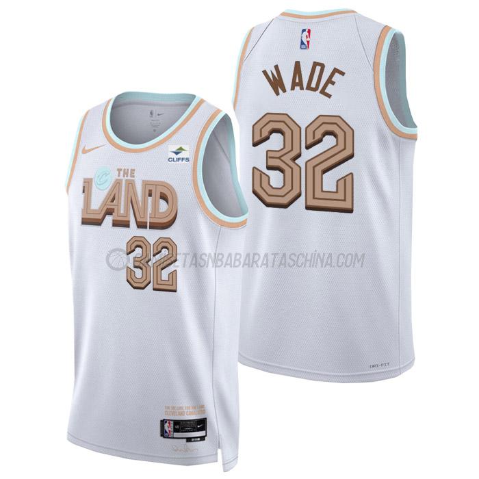 camiseta dean wade cleveland cavaliers de 32 hombre city edition 2023 blanco