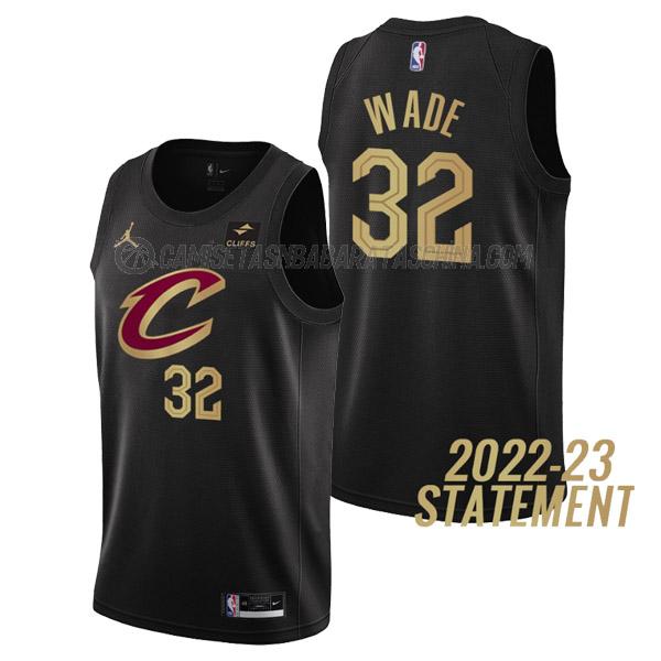 camiseta dean wade cleveland cavaliers de 32 hombre statement edition 2023 negro