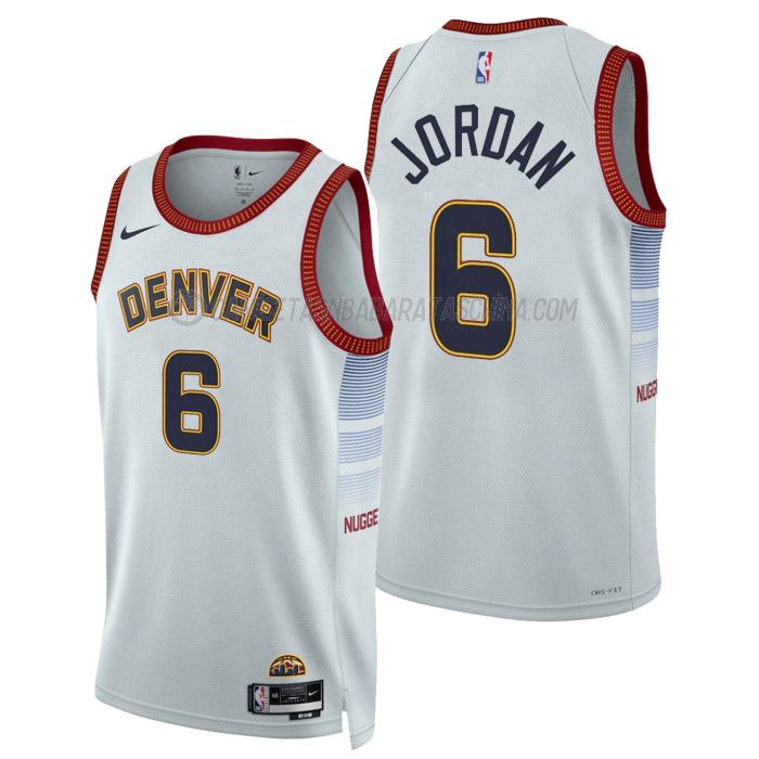 camiseta deandre jordan denver nuggets de 6 hombre city edition 2023 blanco