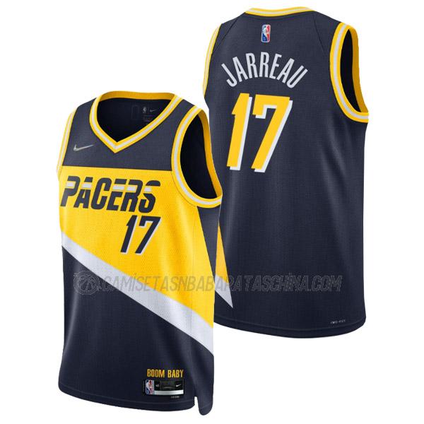 camiseta dejon jarreau indiana pacers de 17 hombre city edition 2022 azul marino