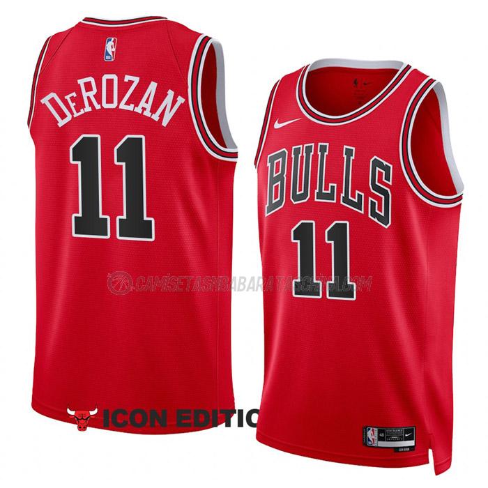 camiseta demar derozan chicago bulls de 11 hombre icon edition 2023 rojo