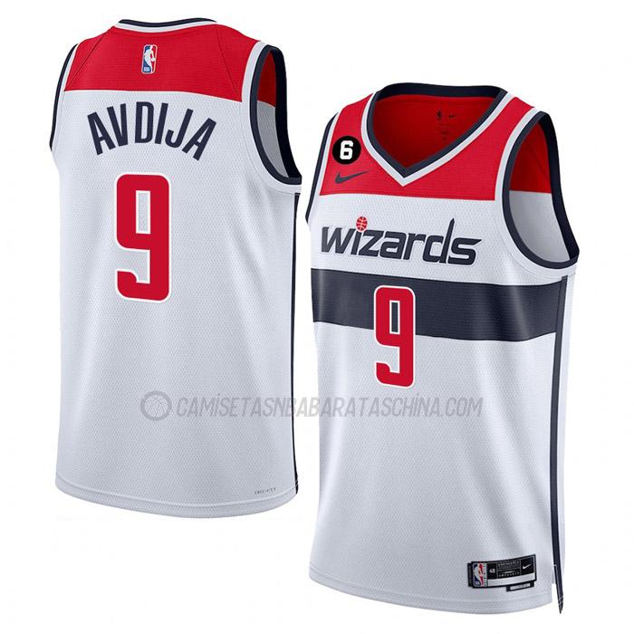 camiseta deni avdija washington wizards de 9 hombre association edition 2023 blanco