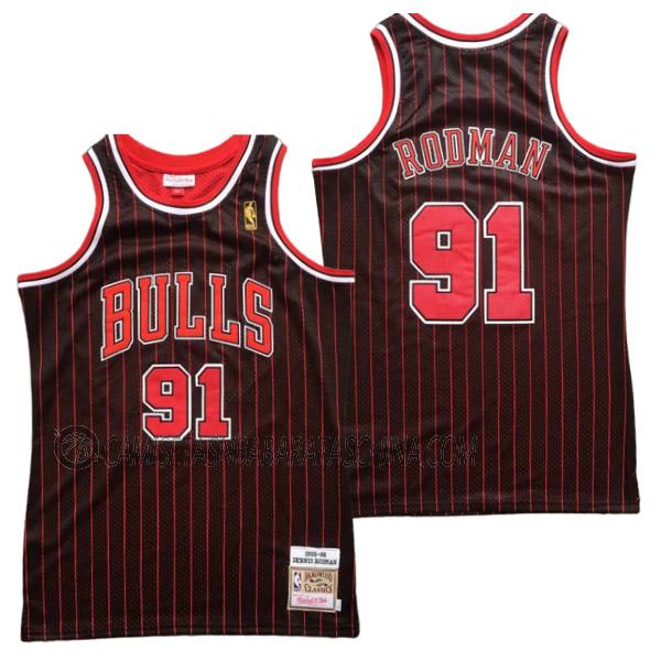 camiseta dennis rodman chicago bulls de 91 hombre 23210b40 negro