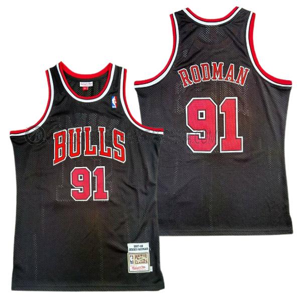 camiseta dennis rodman chicago bulls de 91 hombre 23210b43 negro