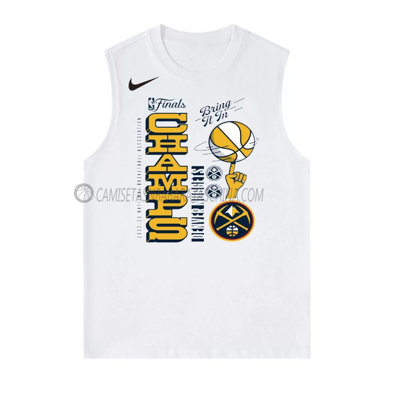 camiseta denver nuggets de 23621a1 hombre nba champs 2022-23 blanco