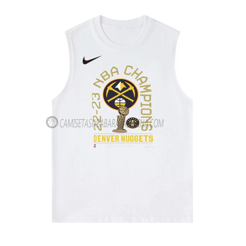 camiseta denver nuggets de hombre nba champions 2022-23 blanco