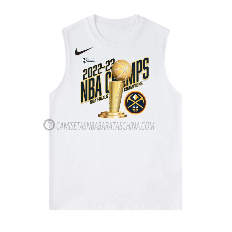 camiseta denver nuggets de hombre nba champs 2022-23 blanco