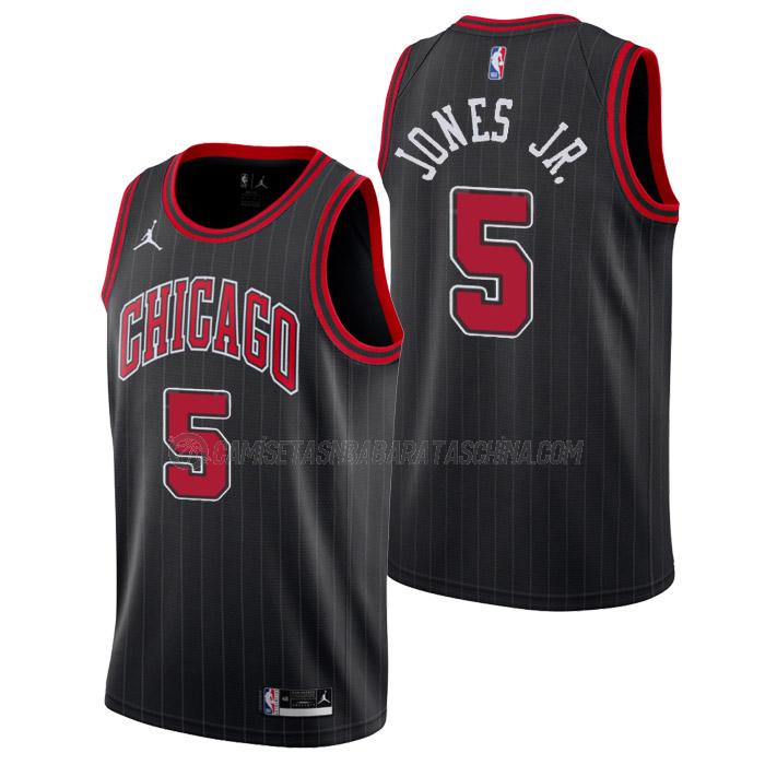 camiseta derrick jones jr chicago bulls de 5 hombre statement edition 2023 negro