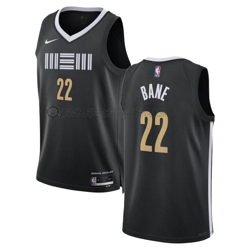 camiseta desmond bane memphis grizzlies de 22 hombre city edition 2023-24 negro