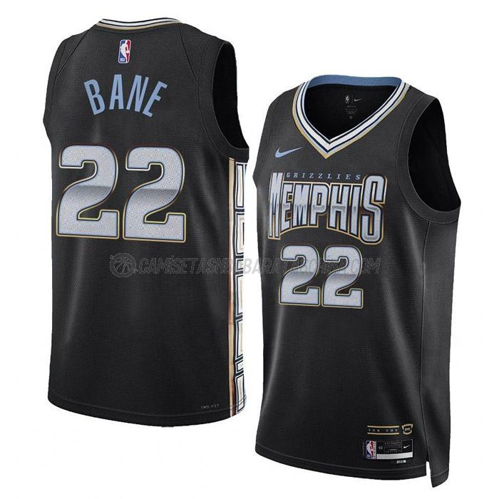 camiseta desmond bane memphis grizzlies de 22 hombre city edition 2023 negro