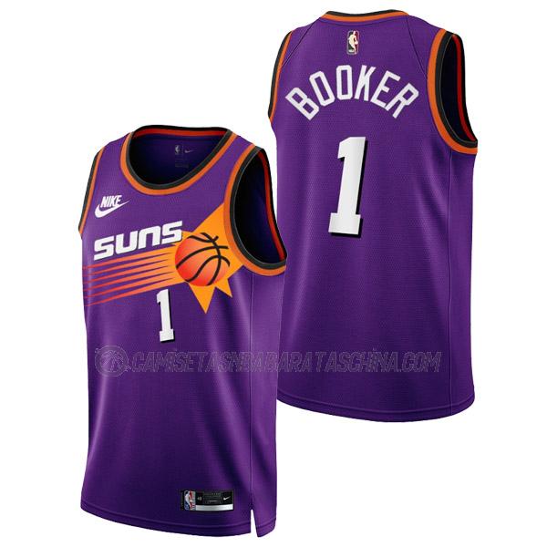 camiseta devin booker phoenix suns de 1 hombre classic edition 2023 púrpura