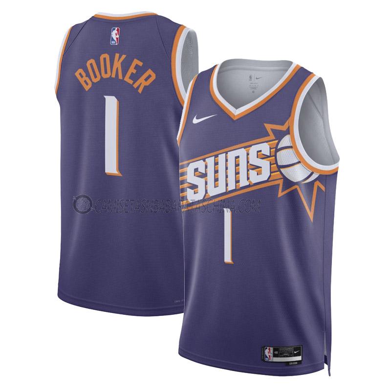 camiseta devin booker phoenix suns de 1 hombre icon edition 2023-24 púrpura