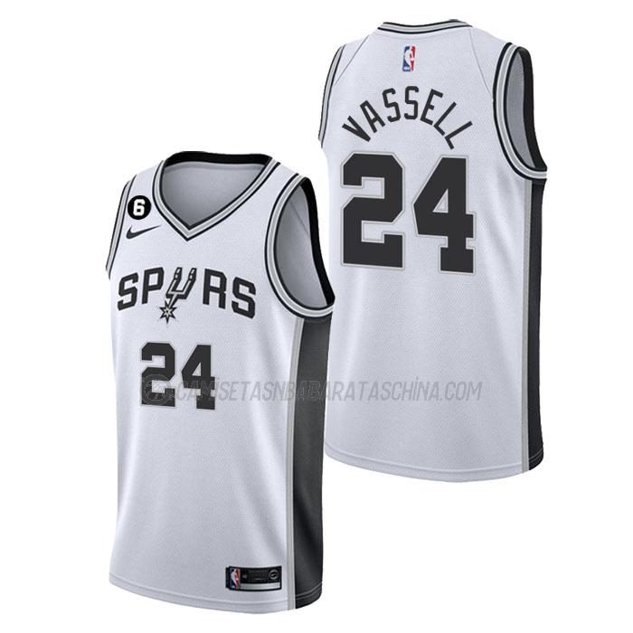 camiseta devin vassell san antonio spurs de 24 hombre association edition 2023 blanco