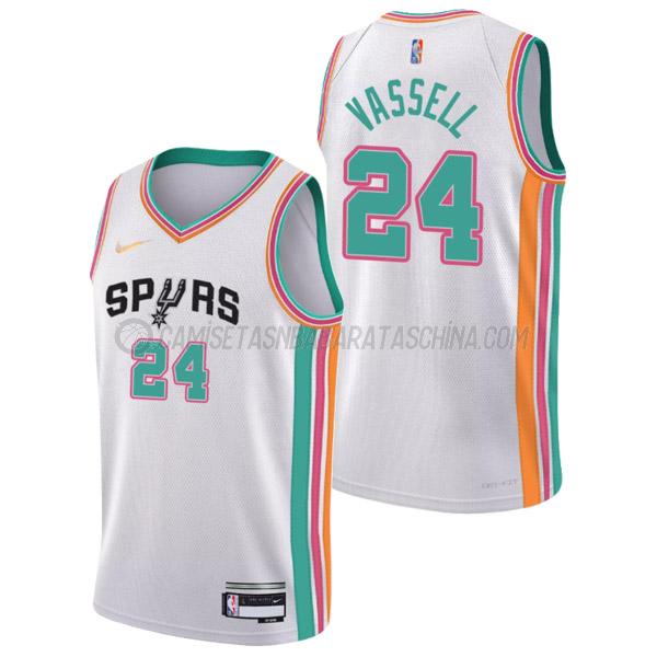 camiseta devin vassell san antonio spurs de 24 hombre city edition 2022 blanco