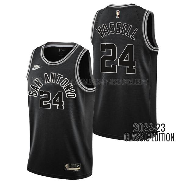 camiseta devin vassell san antonio spurs de 24 hombre classic edition 2023 negro