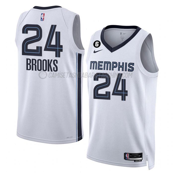 camiseta dillon brooks memphis grizzlies de 24 hombre association edition 2023 blanco