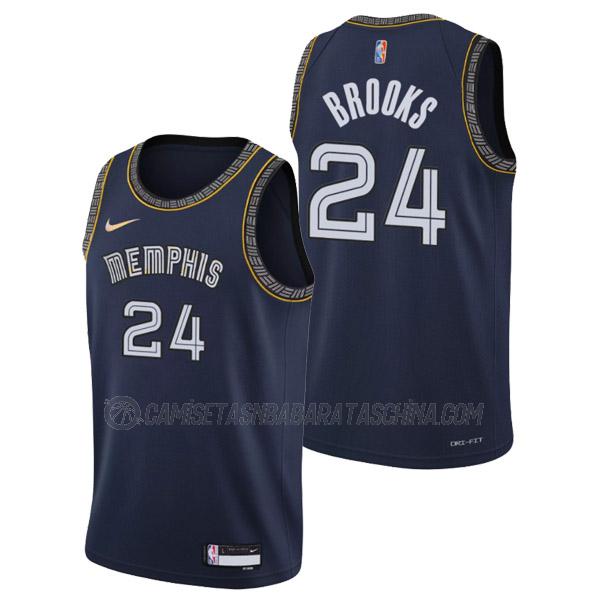 camiseta dillon brooks memphis grizzlies de 24 hombre city edition 2022 azul marino