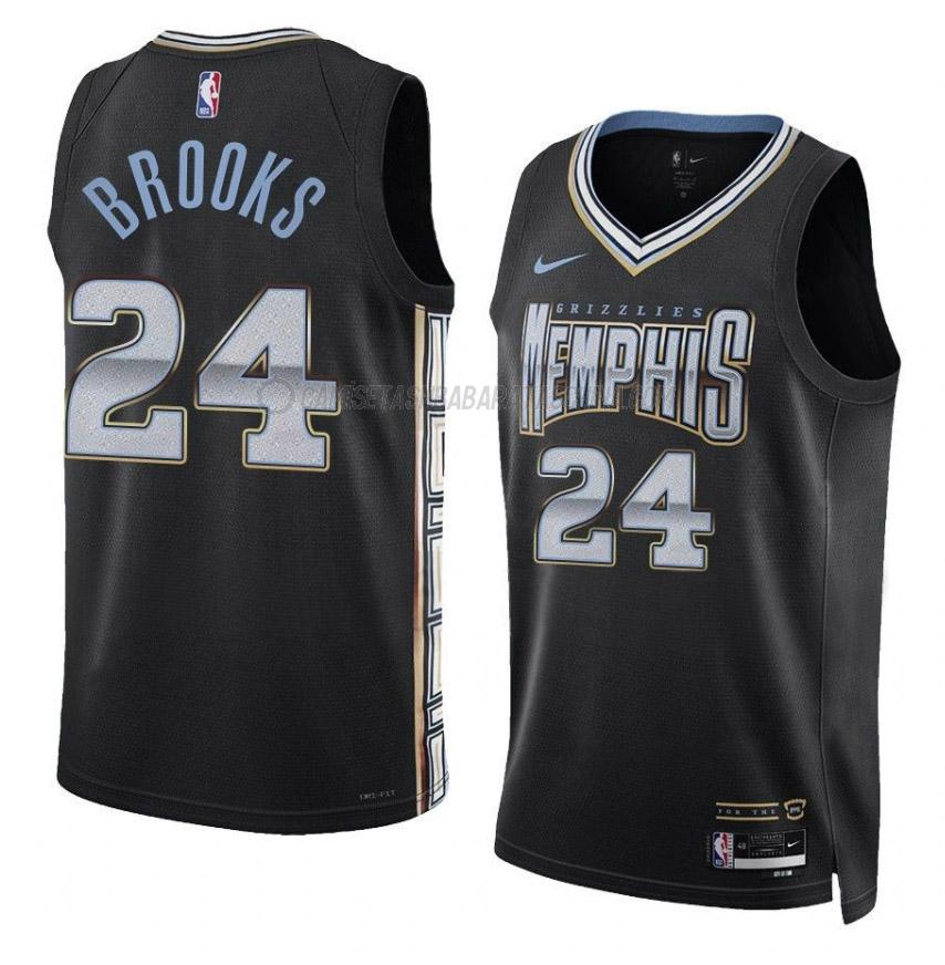 camiseta dillon brooks memphis grizzlies de 24 hombre city edition 2023 negro