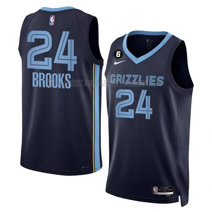 camiseta dillon brooks memphis grizzlies de 24 hombre icon edition 2023 azul marino