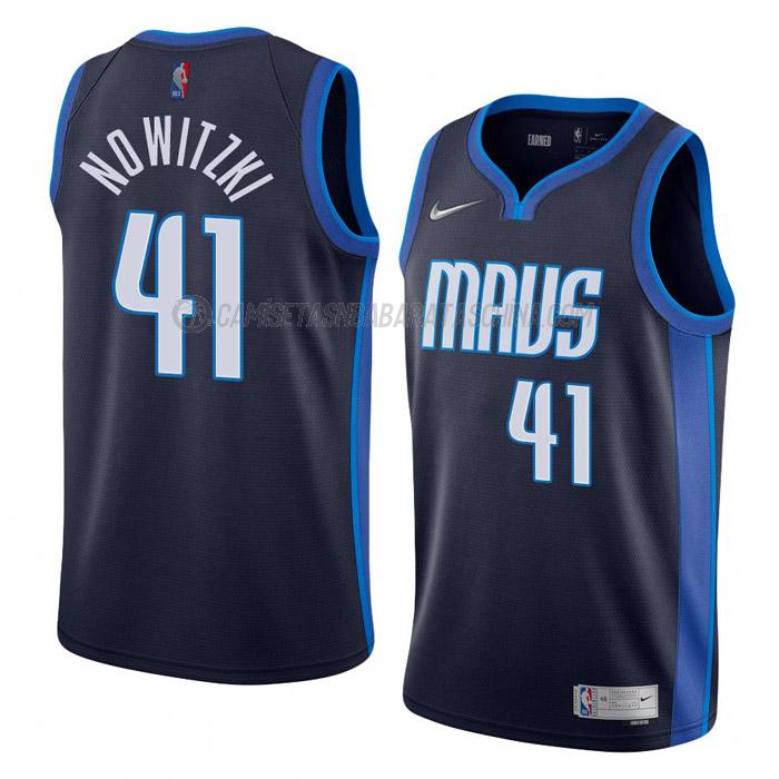 camiseta dirk nowitzki dallas mavericks de 41 hombre earned edition 2022 azul marino