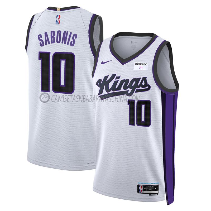 camiseta domantas sabonis sacramento kings de 10 hombre association edition 2023-24 blanco